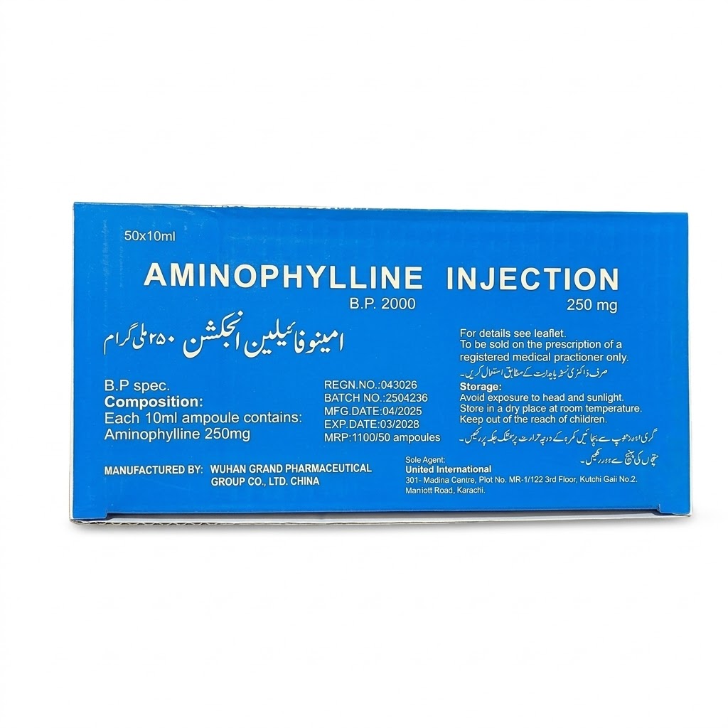 AMINOPHYLINE INJ 250MG 50S