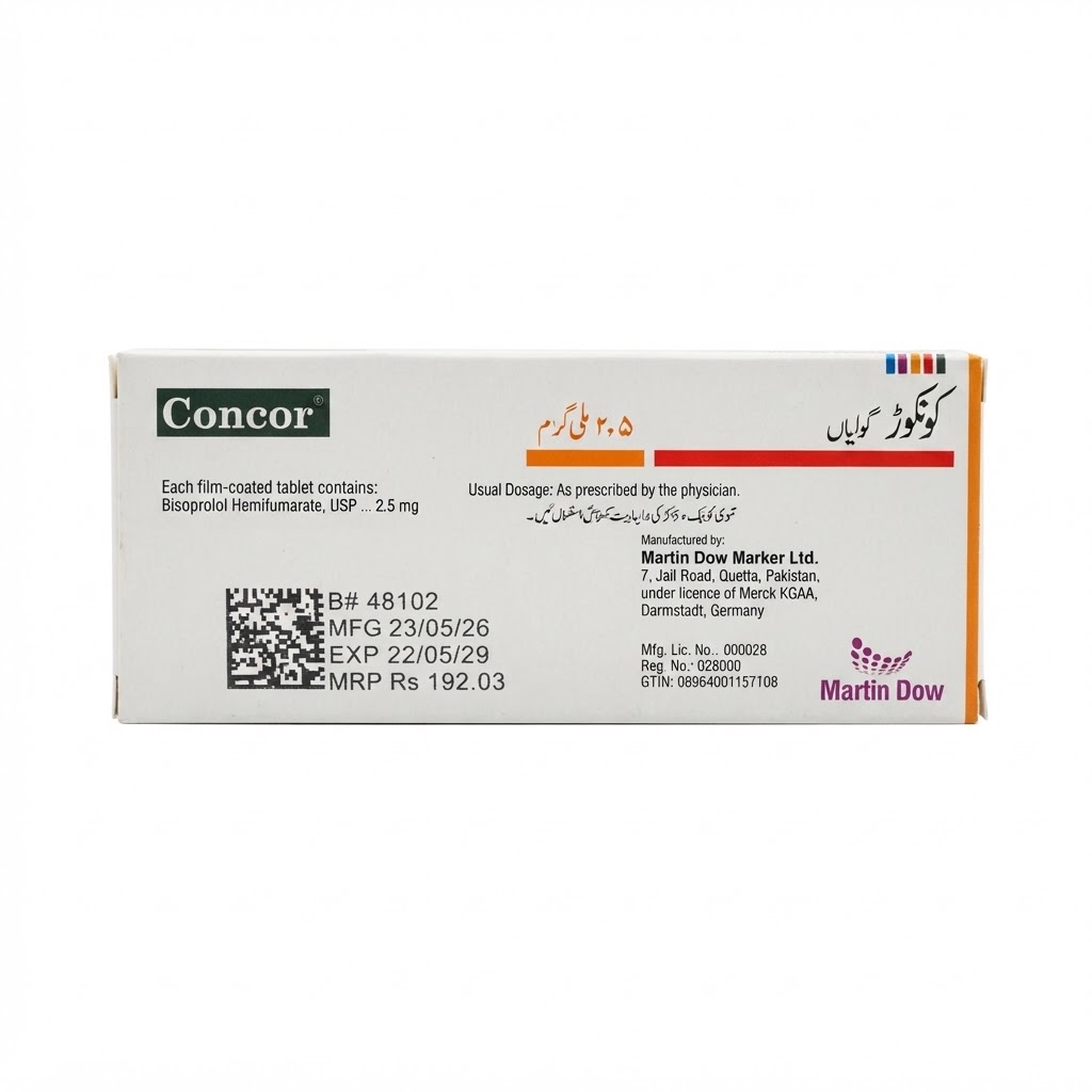 Concor 2.5mg tab 14-s — image 3 of 3