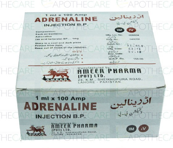 Adrenaline Inj 1ml 100's