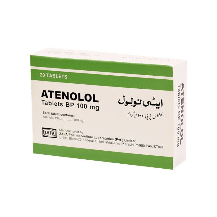 ATENOLOL Tab 100mg 1x20's