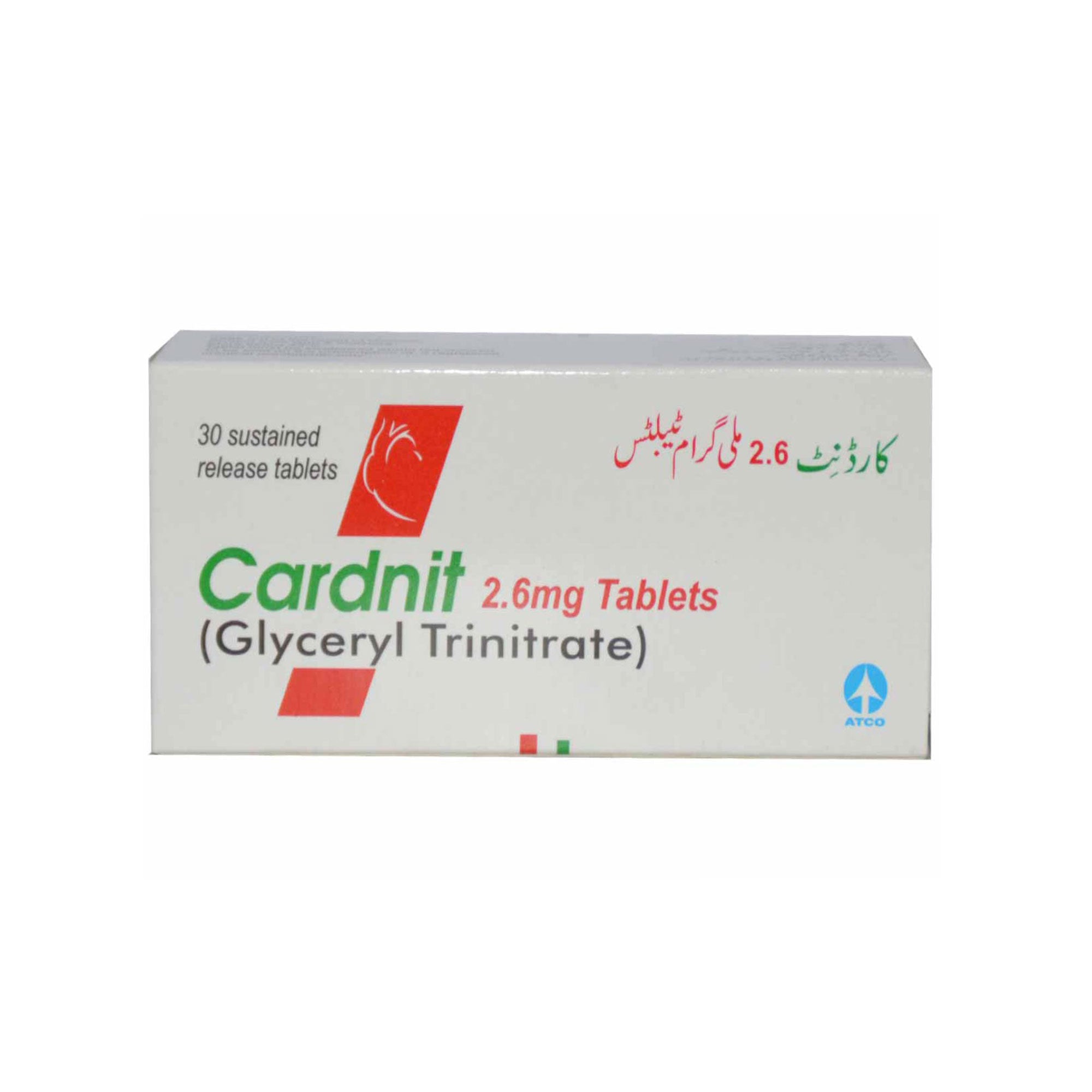 Cardnit Tab 2.6mg 30's