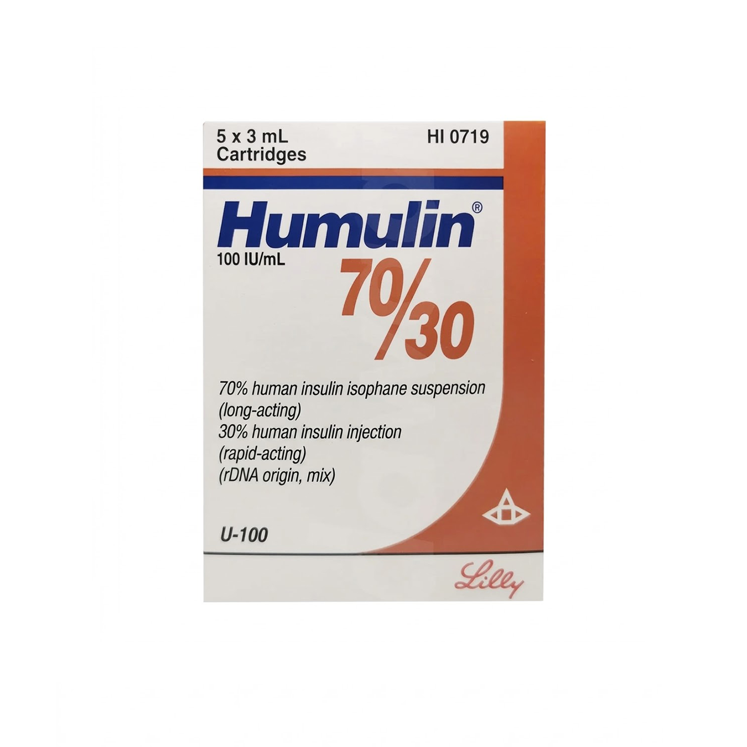 Humulin 70/30 100iu/ml inj 5Cartridgesx3ml