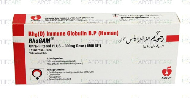 OTC Rhogam Plus Inj 300mcg 1PFS