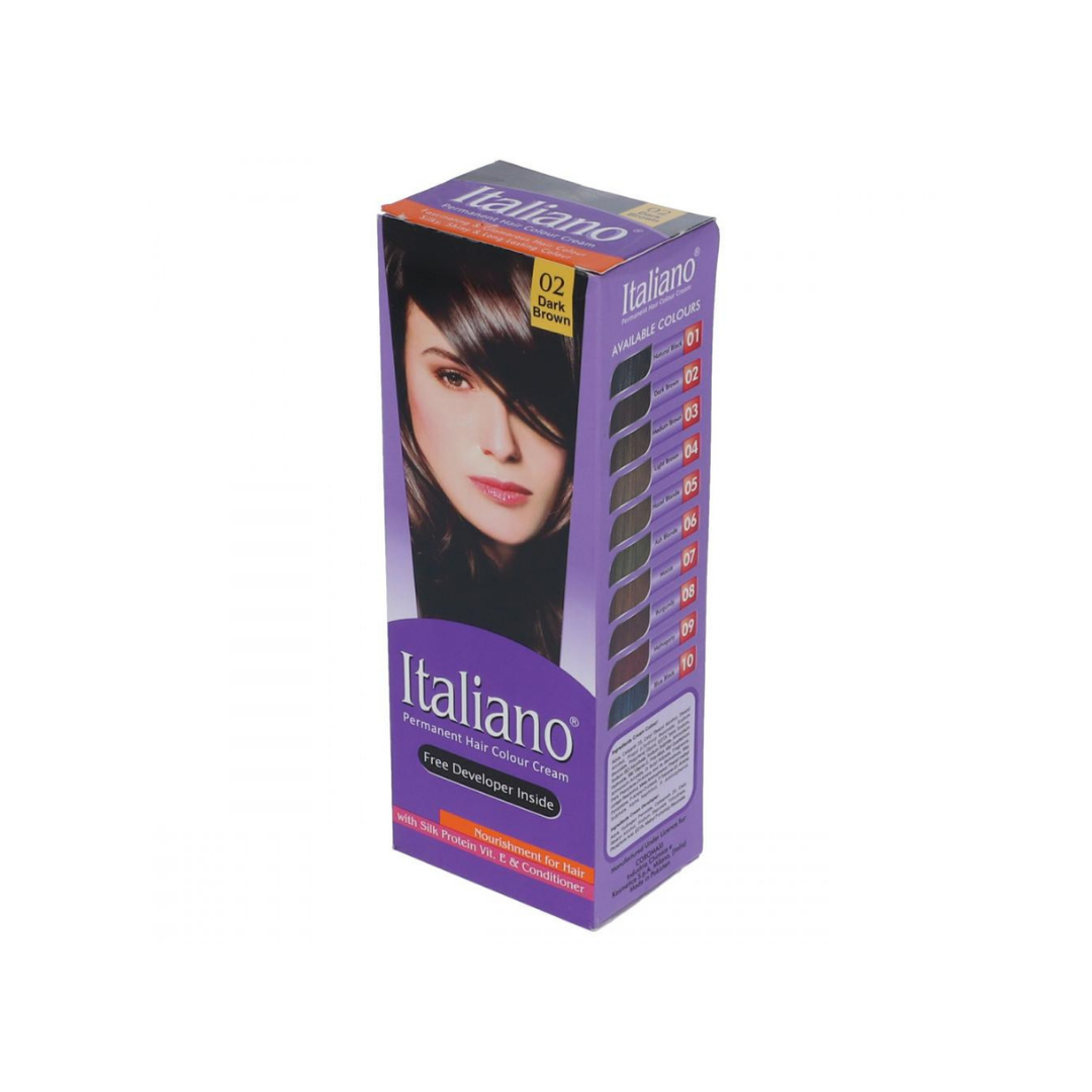 Italiano Hair Colour & Developer (Dark Brown) Cream 1's