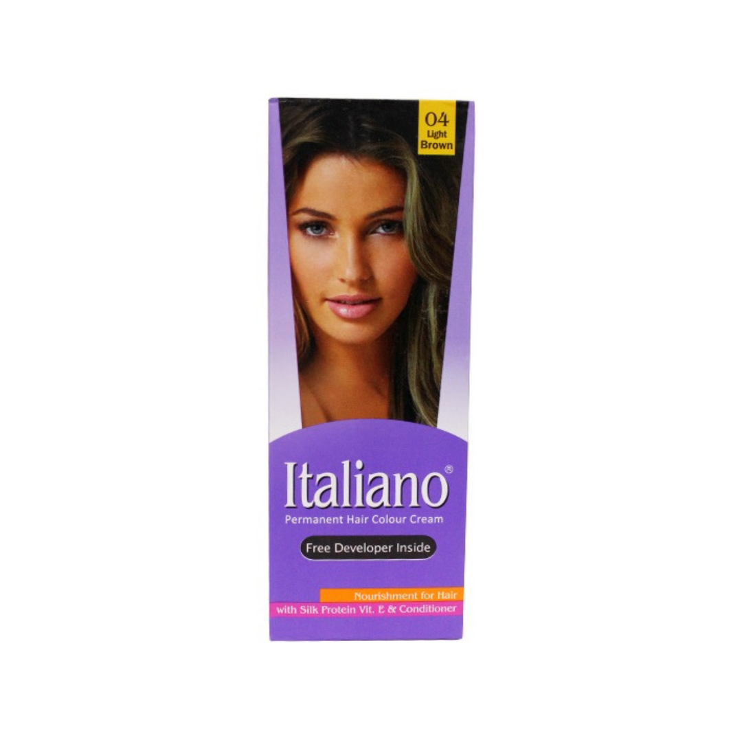 Italiano Hair Colour & Developer (Light Brown) Cream 1's
