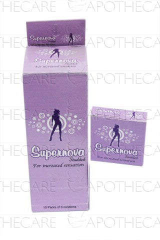 SuperNova Ribbed Condoms 10x3's