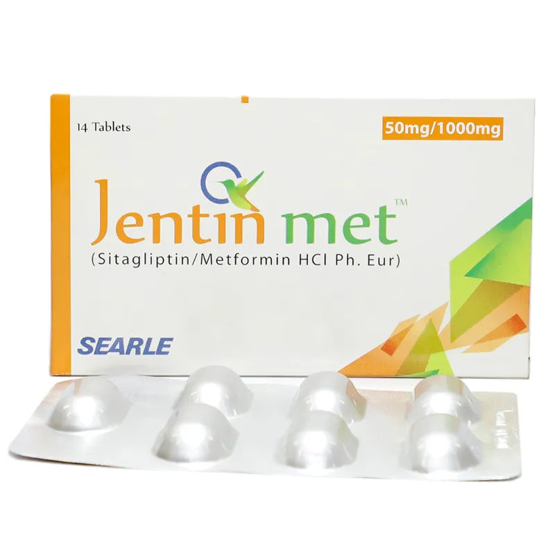 Jentin Met 50mg/1000mg Tab 14's