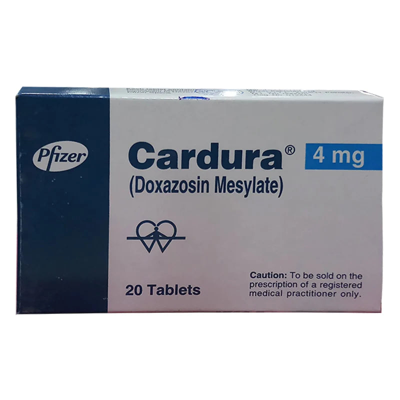 Cardura 4mg Tab 20's