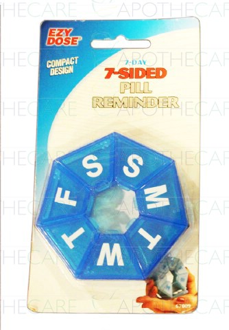 7-Day, 7-Sided Blue Pill Reminder Box 1's