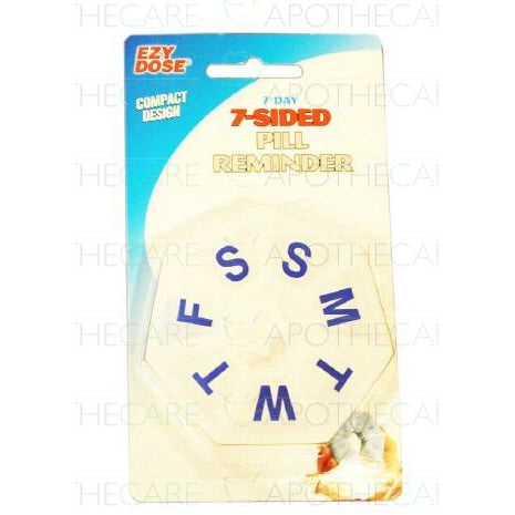 7-Day, 7-Sided White Pill Reminder Box 1's