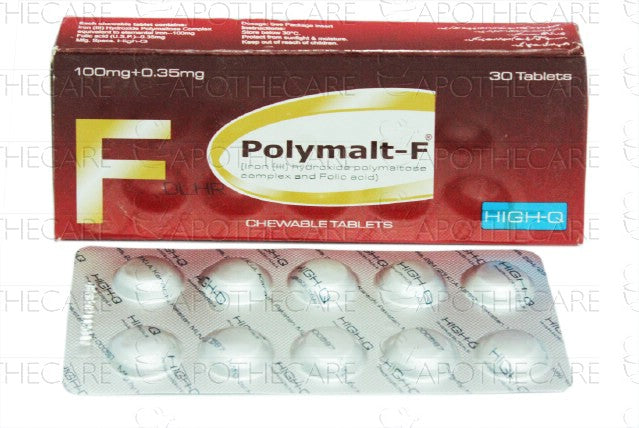 Polymalt-F Tab 100mg/0.35mg 20's