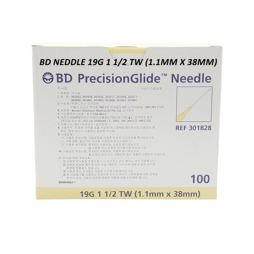 BD Needles 19G 100's