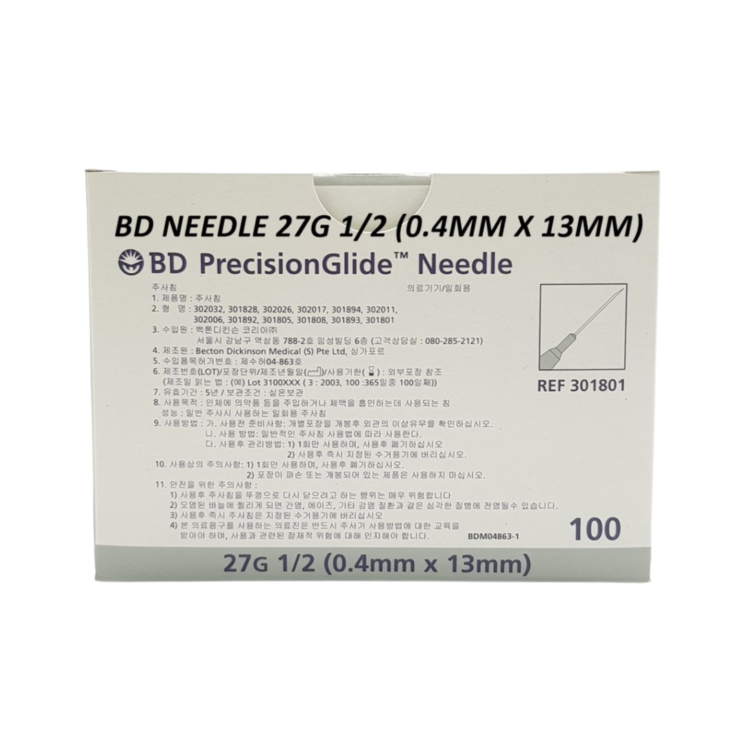 BD Needles 27G 100's