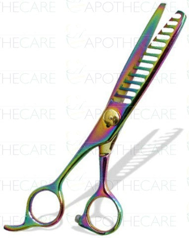 S-BC221 14 Teeth Offset Texturising Shears 6.5inch (Rainbow Titanium)