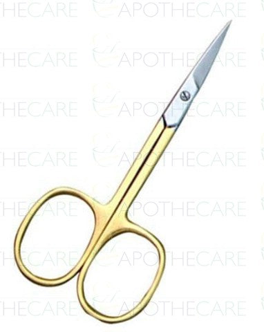 S-BC407 Straight Arrow Point Cuticle Scissor 3.5inch (Half gold finish)