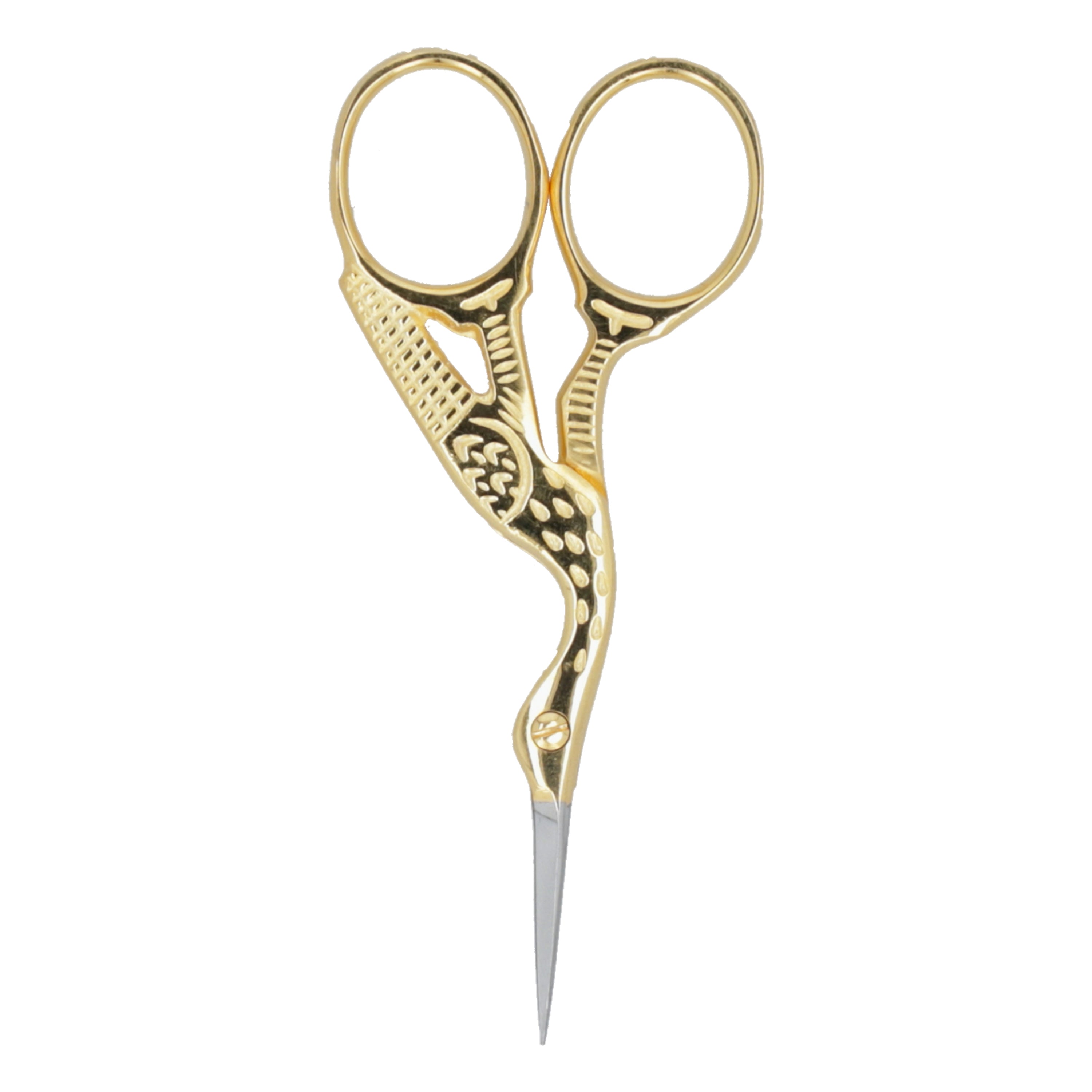 S-BC409 Stork design nail & cuticle scissor 3.5inch (Half gold finish)