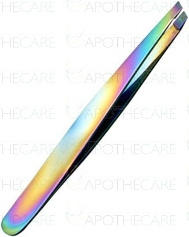 S-BC702 Slant Tip Tweezer 3.75inch (Gold Plated Finish)
