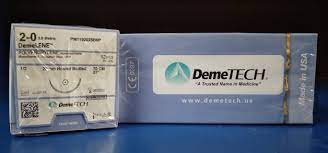 Demetech Demelene 75 cm, 3/0, 20mm, 1/2 circle, RB 12's