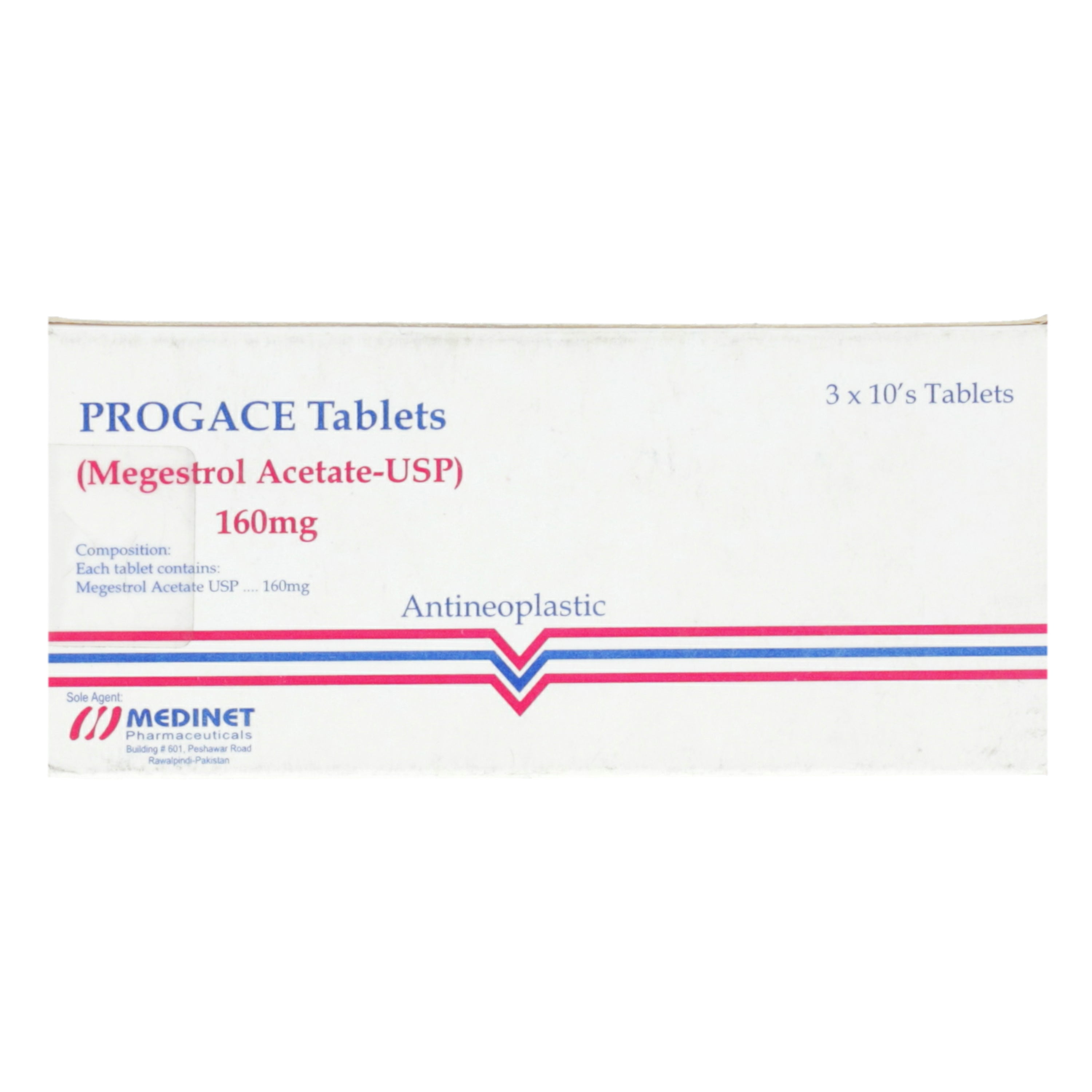 Progace Tab 160mg 30's
