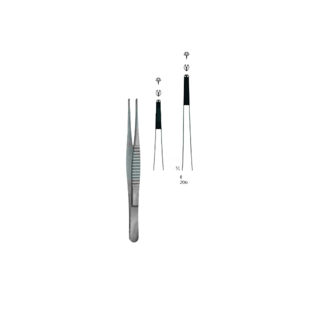 04-295 Strassburger-Modell Tissue Forceps - 1X2 Teeth, 200mm