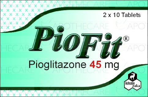 Piofit Tab 45mg 2x10's