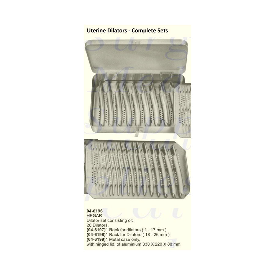 13-155 Hegar Uterine Dilator Set With 26 Dilators