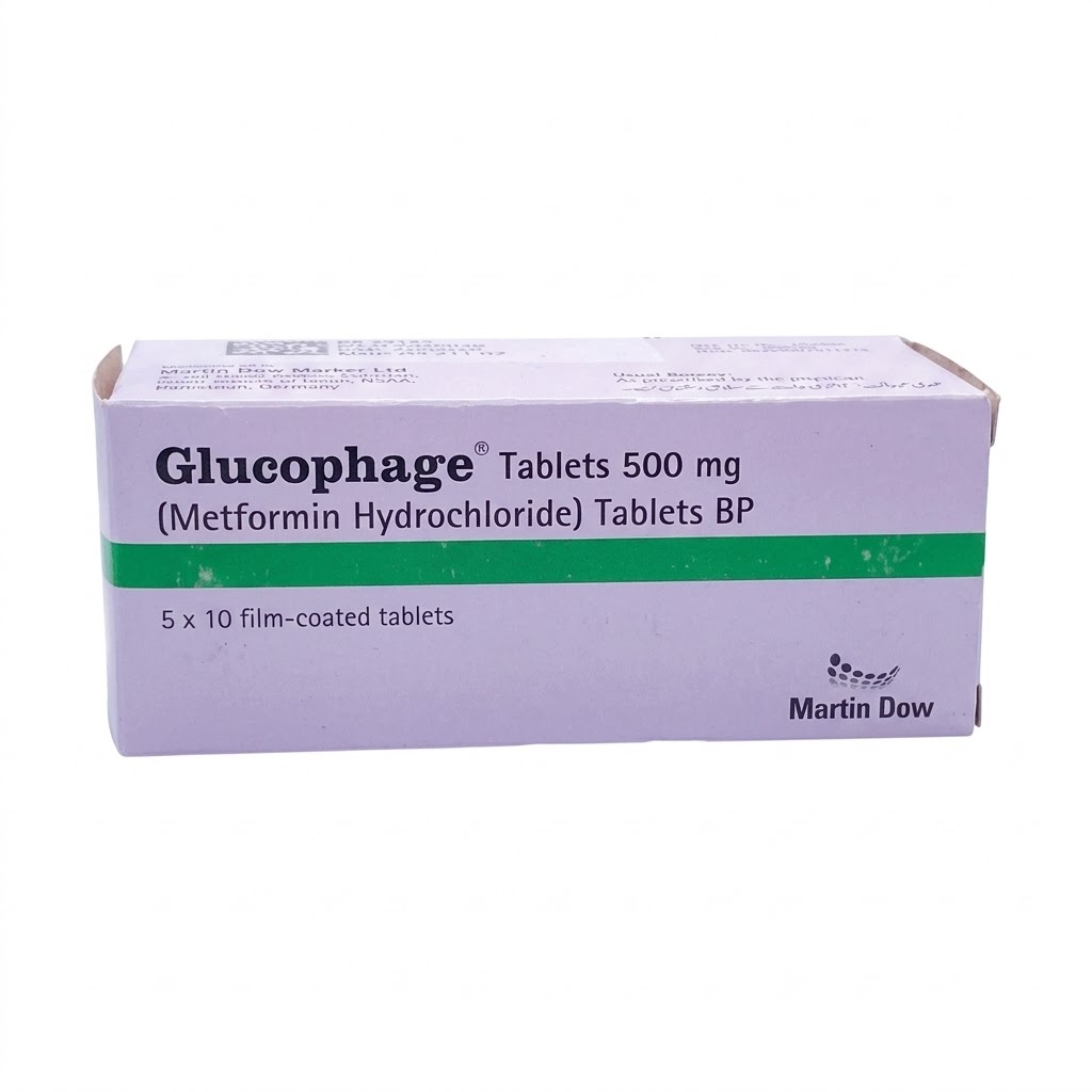 Glucophage 500mg tab  5x10's