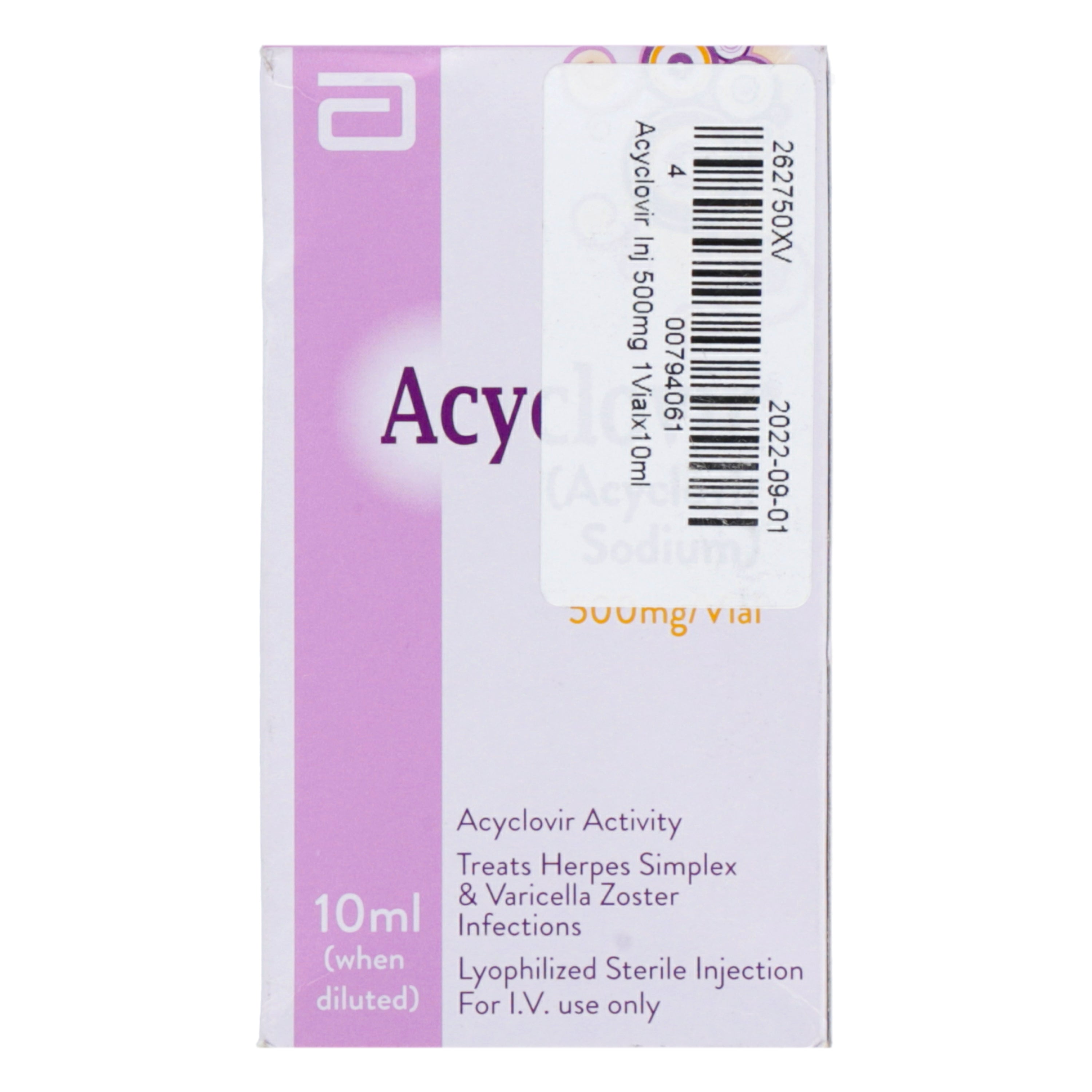 Acyclovir Inj 500mg 1Vialx10ml — image 2 of 6