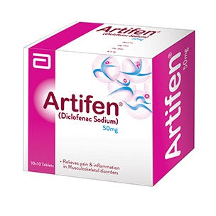 Artifen Tab 50mg 10x10's