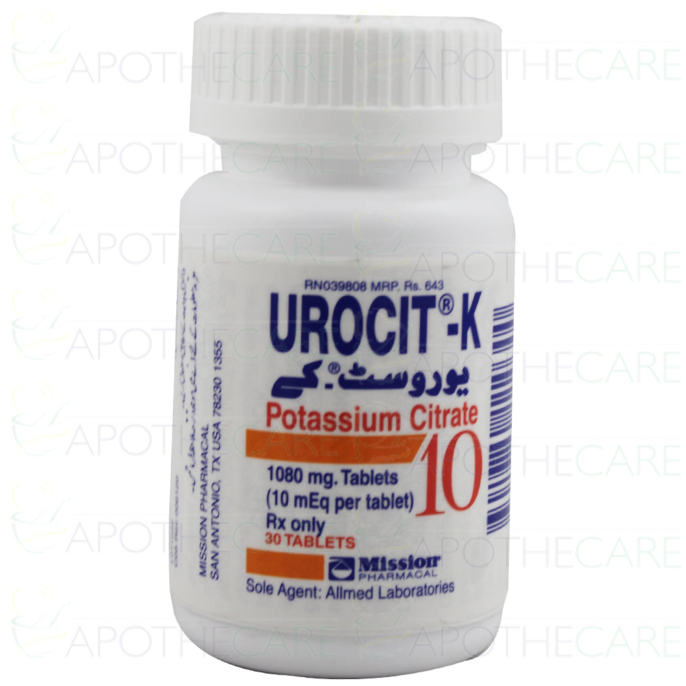 Urocit K Tab 100mg 30's