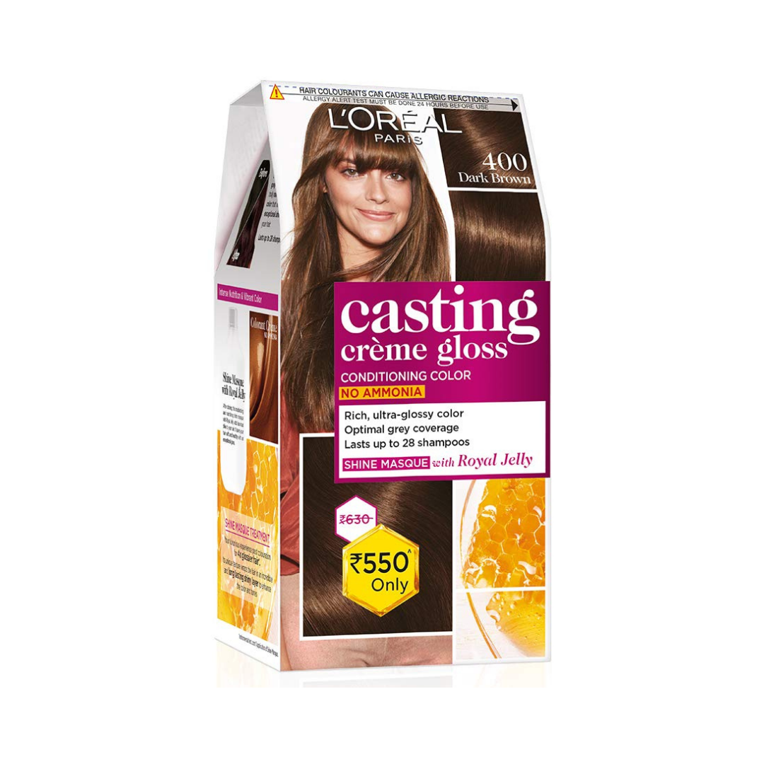 L-Oréal Paris Excellance Mousse Hair Color 400 P (Dark Brown) 090 Cream 1-s