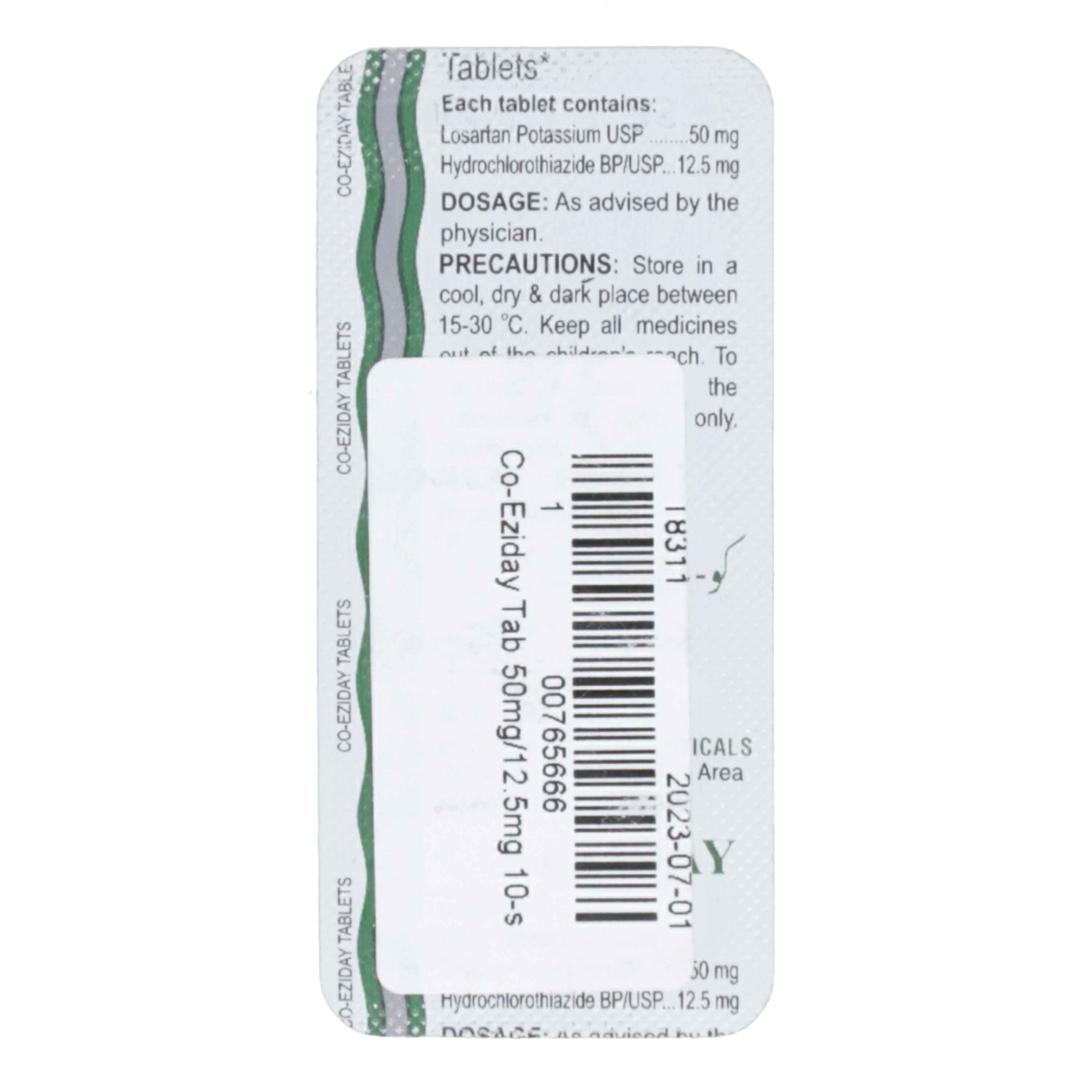 Co-Eziday Tab 50mg/12.5mg 10's — image 2 of 2