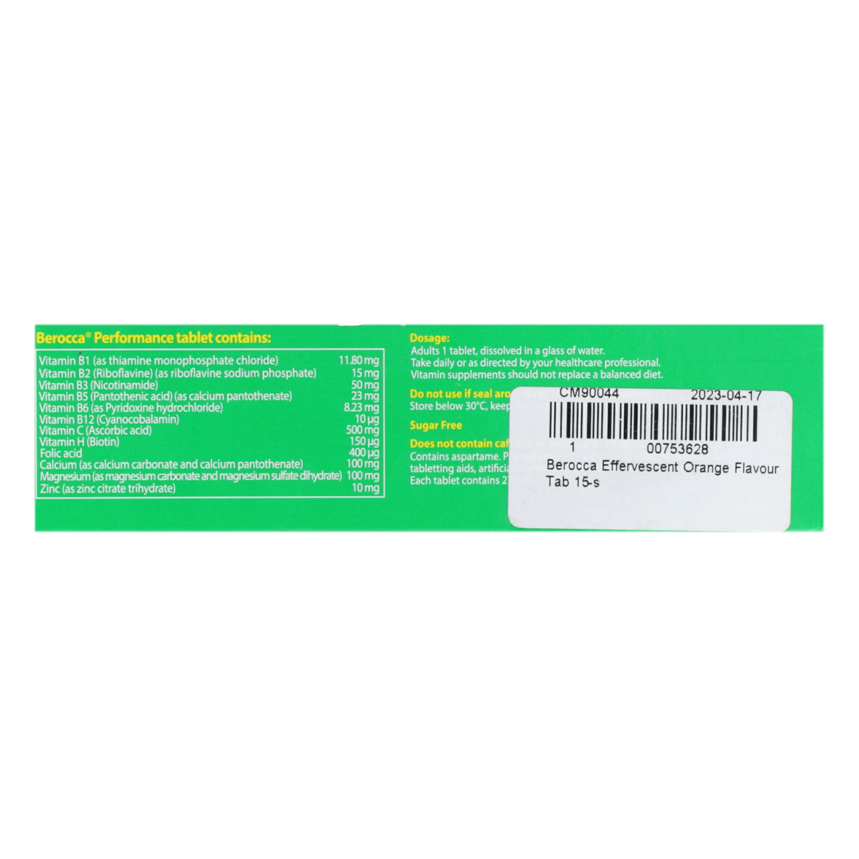 Berocca Effervescent Orange Flavour Tab 15's — image 4 of 5