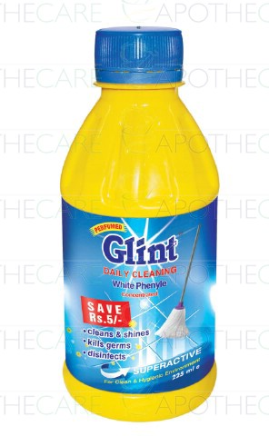 Glint White Phenyl Liq 225ml (Kiwi)