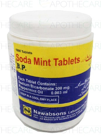 Soda Mint Tab 300mg 1000's