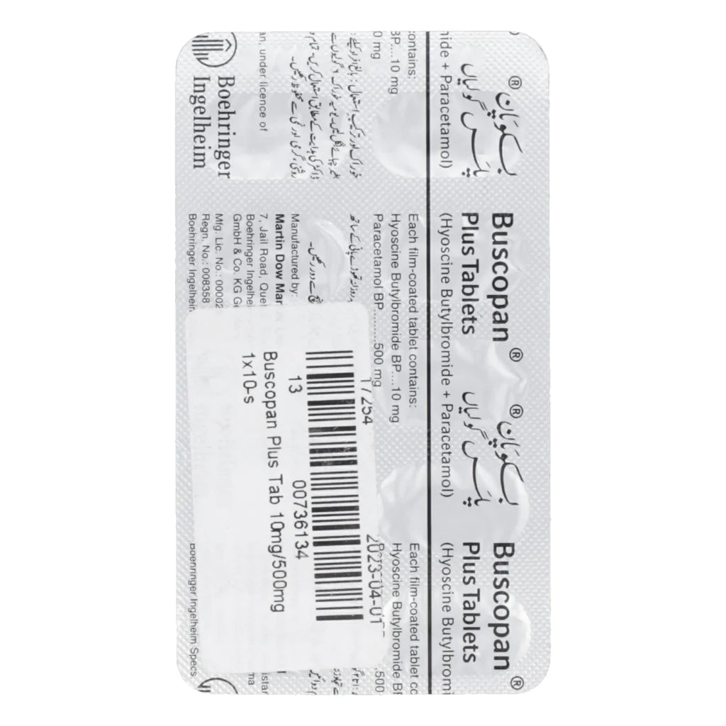 Buscopan Plus Tab 10mg/500mg 1x10's — image 2 of 4