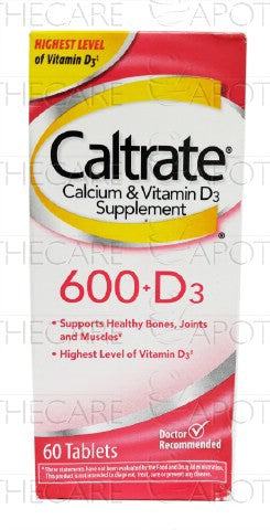 Caltrate 600+D3 Tab 60's