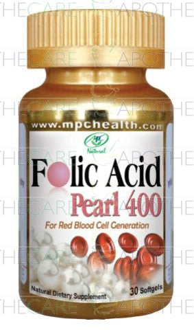 Folic Acid Pearl 400mg Softgels 30's