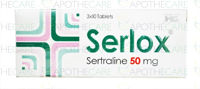 Serlox 50mg tab 3x10's