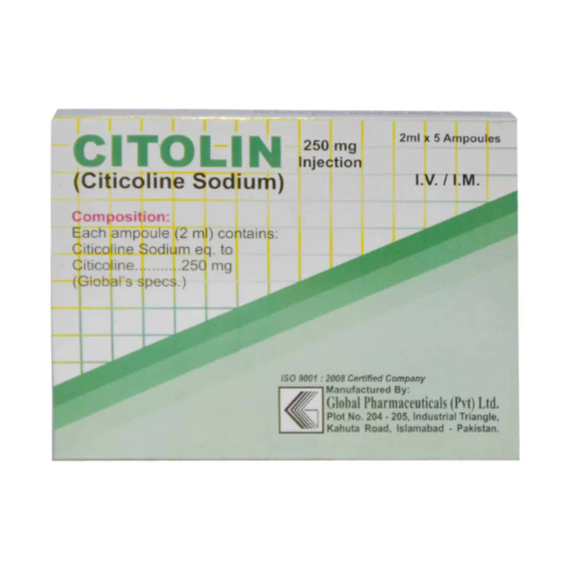 Citolin IV/IM Inj 250mg 5Ampx2ml (Citicoline 250 mg) | Ailaaj
