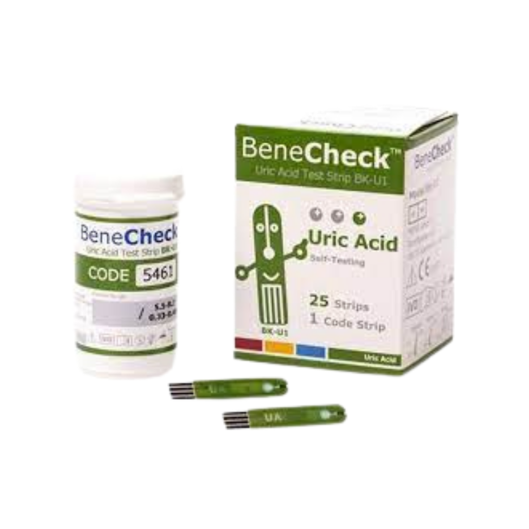 Benecheck Uric Acid Test Strips 25's