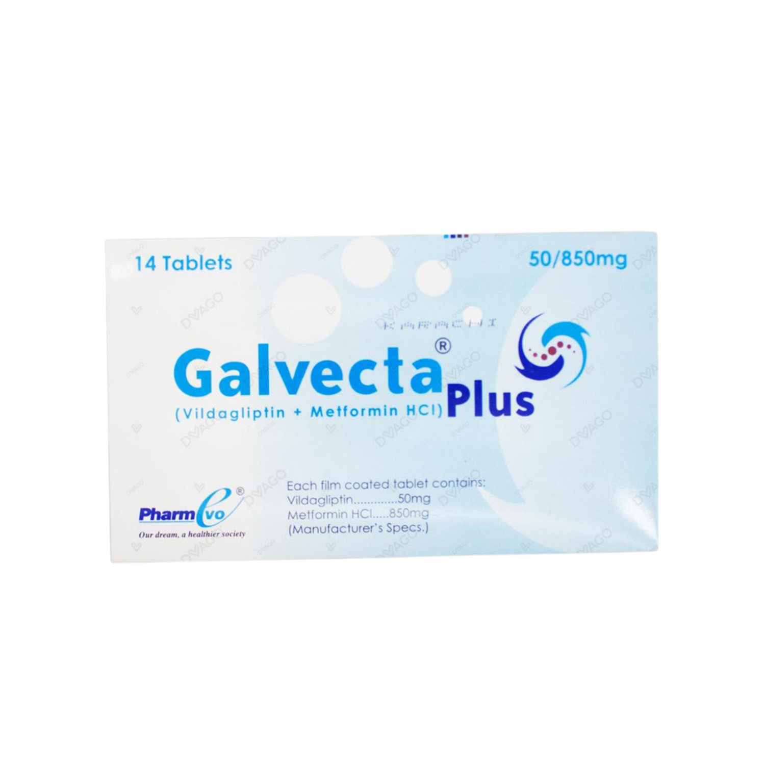 Galvecta Plus 50mg/850mg Tab 14's