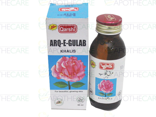 Arq-E-Gulab Liq 60ml (Pack of 5 Bottles)