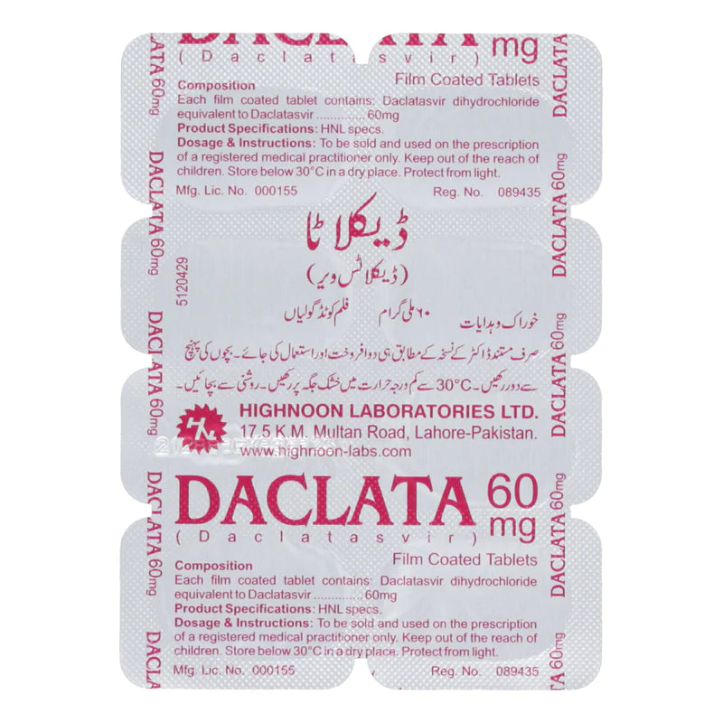 Daclata 60mg  Tab 28's — image 3 of 4
