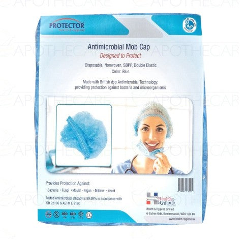Protector Antimicrobial Mob Cap 100's