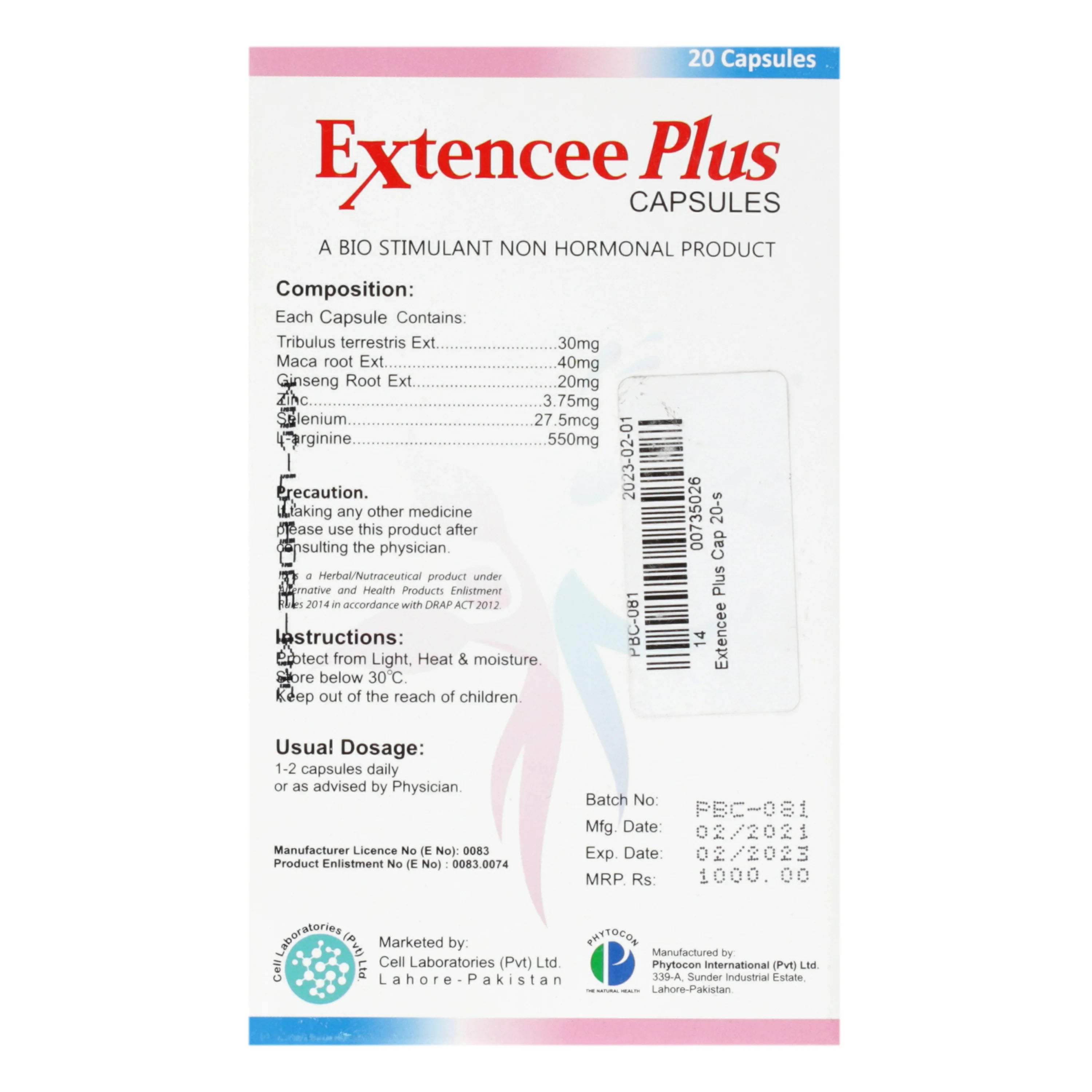 Extencee Plus Cap 20's — image 4 of 4
