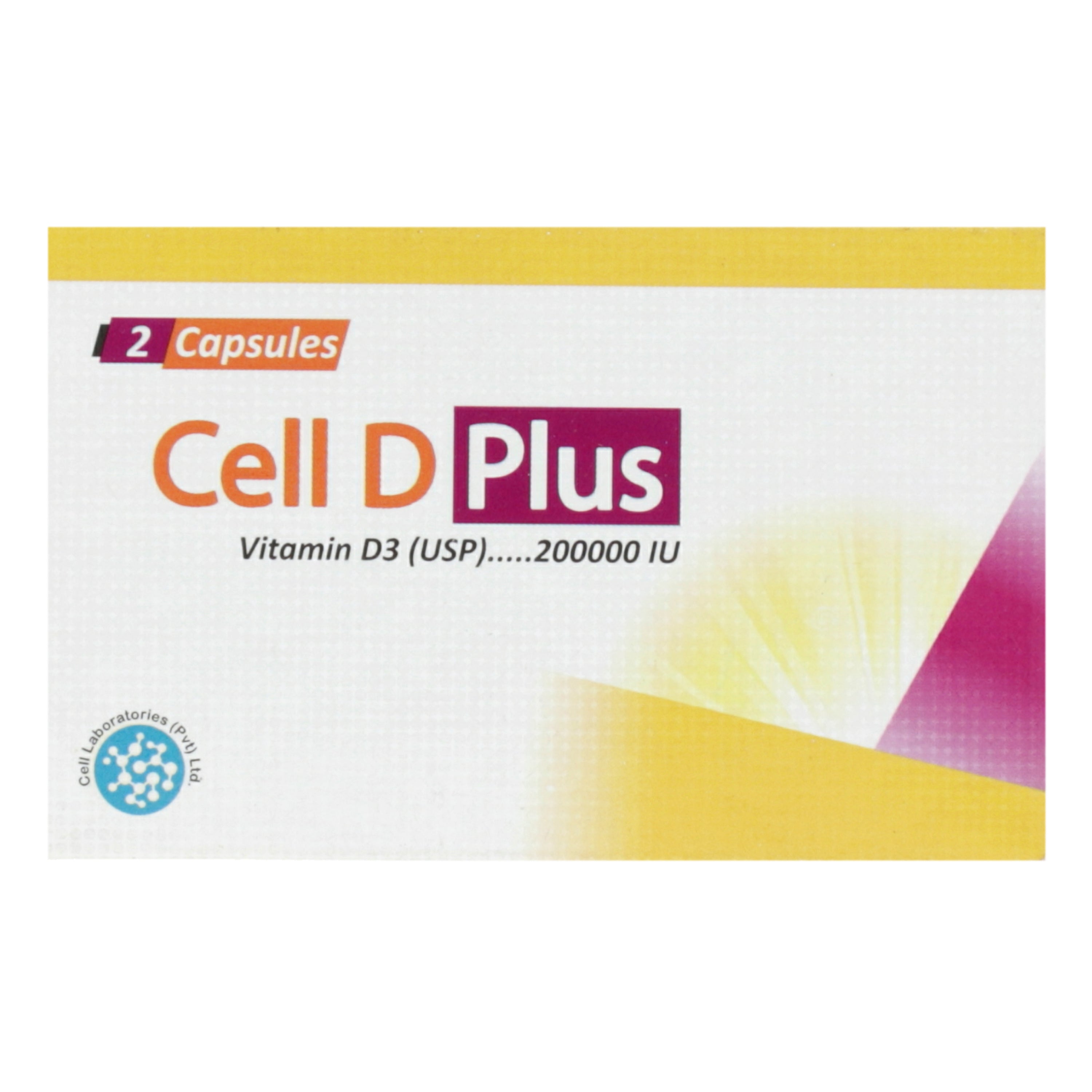 Cell-D Plus 200000IU Cap 2's