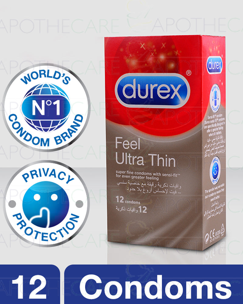 Pack of 2 Durex Condoms Feel Ultra Thin 12's