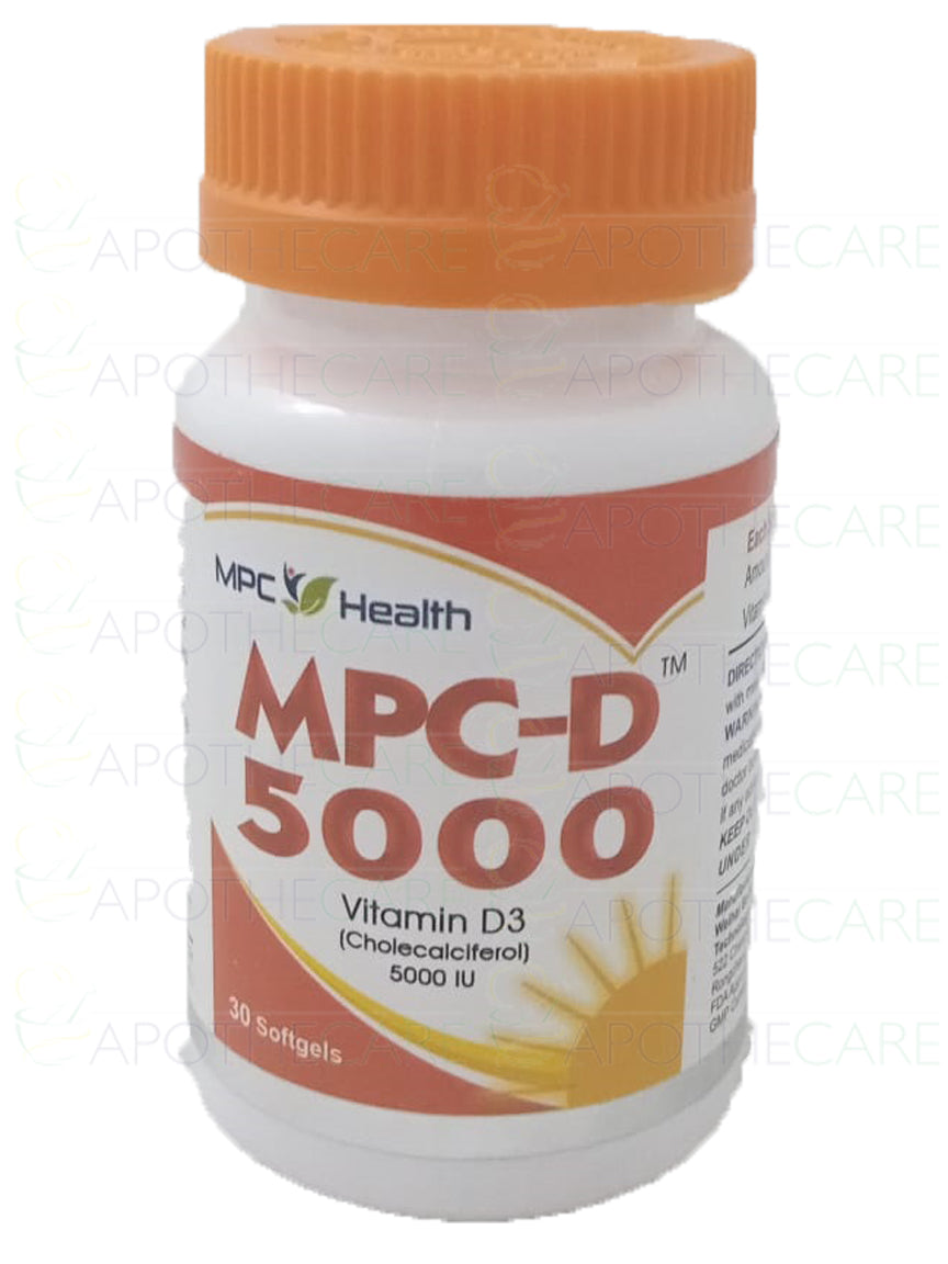 MPC-D 5000 (Vitamin D3 5000IU) Softgel Cap 30's