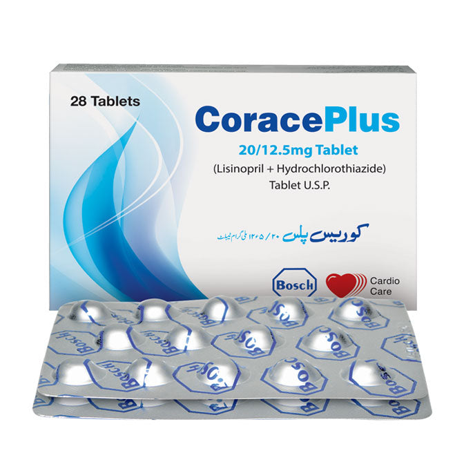 Corace Plus Tab 20/12.5mg 28's